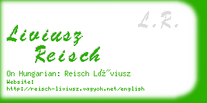 liviusz reisch business card